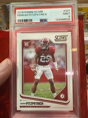 Panini Red and White Minkah Fitzpatrick Rookie Card (PSA)